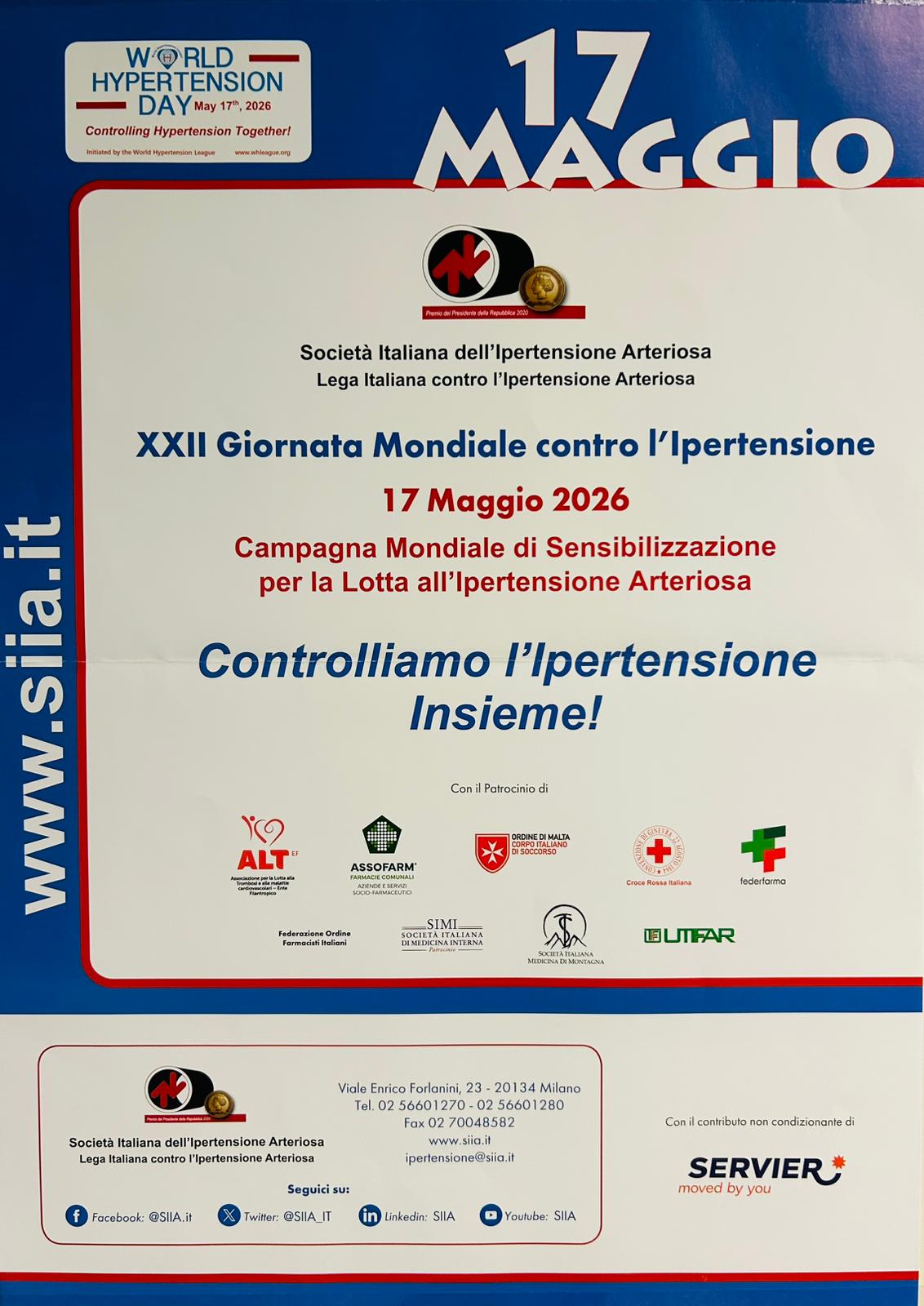 XXII Giornata Modiale Contro l’Ipertensione